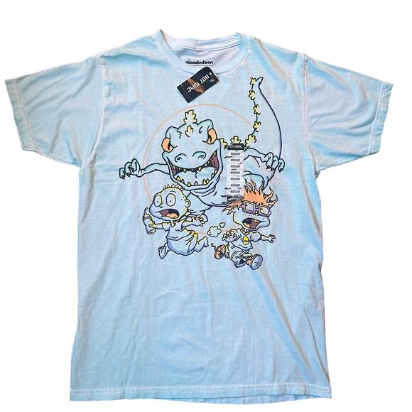Nickelodeon Adult MD Rugrats Raptar Tommy & Chuckie Graphic T-shirt NWT - Picture 1 of 4
